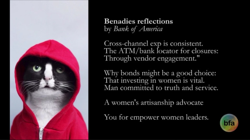 Poetry Reading with DeepFried_Kitty (2015) Video, 01:34 Dimensions: variable