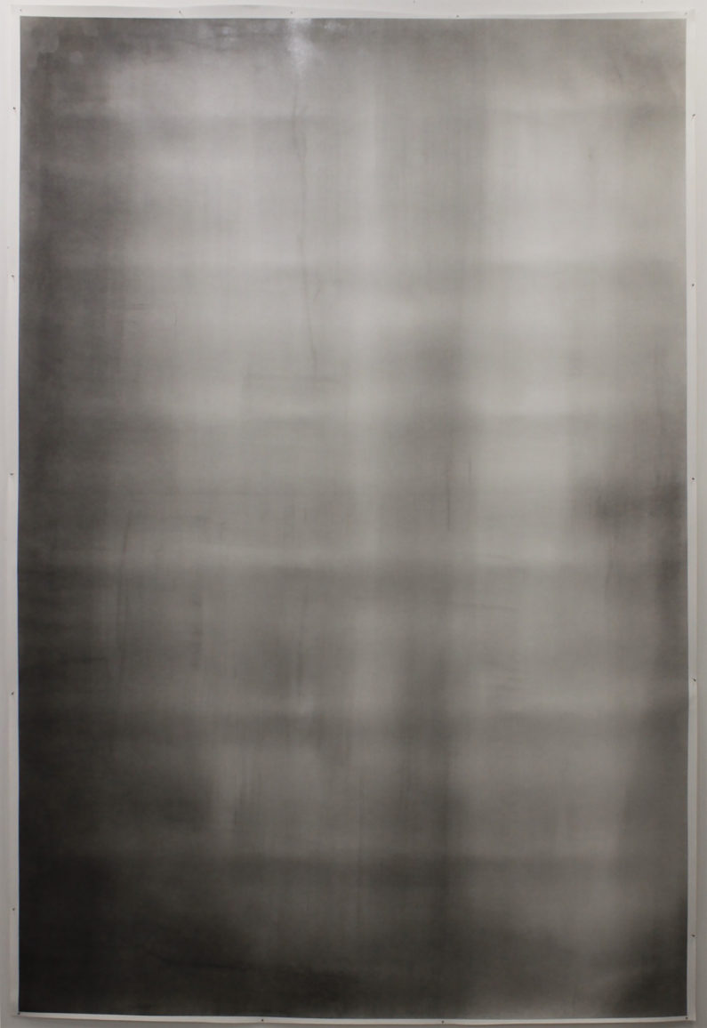 "Marks," 2015 Charcoal on Paper 58 x 96 inches