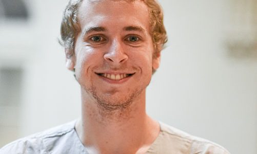Portrait of Blake Oetting in the Duke House