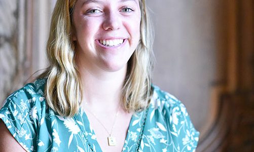 Portrait of Katie Maher in the Duke House