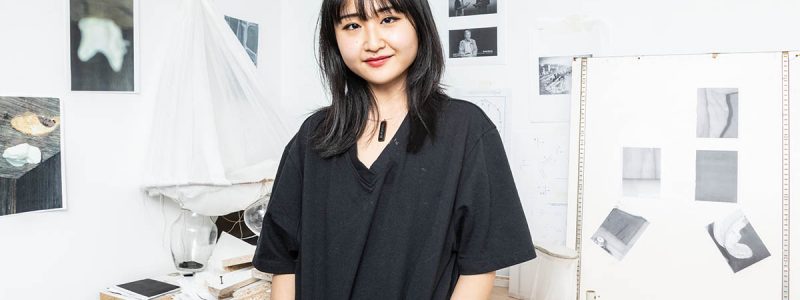 Portrait of the artist in the studio