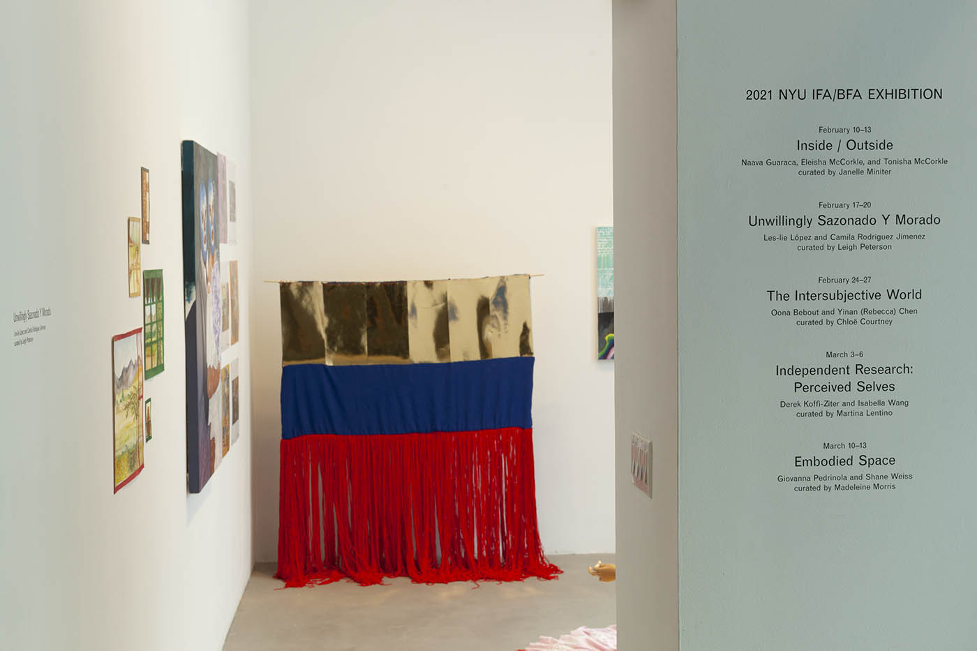 Exhibition Entrance to UNWILLINGLY SAZONADO Y MORADO