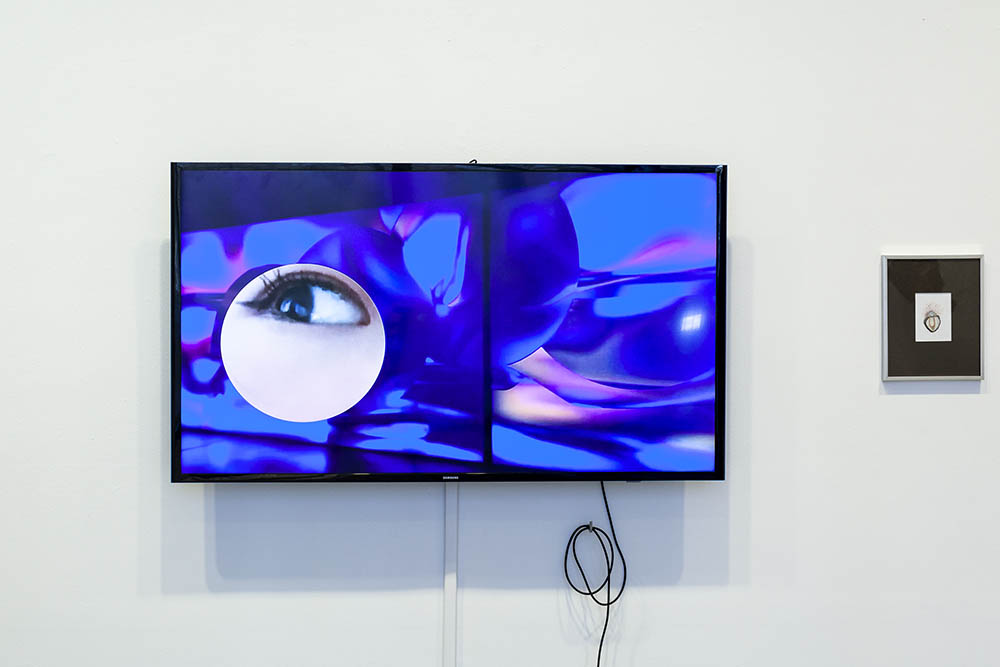 Installation view of video monitor.