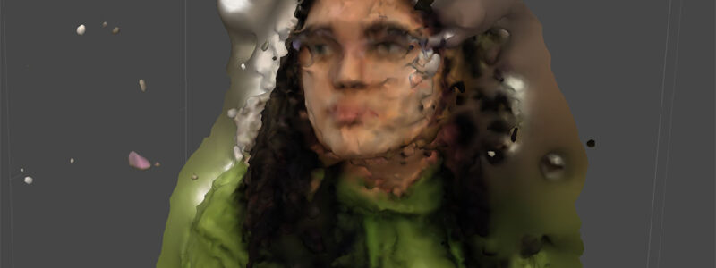 Digitally manipulated portrait of the artist.